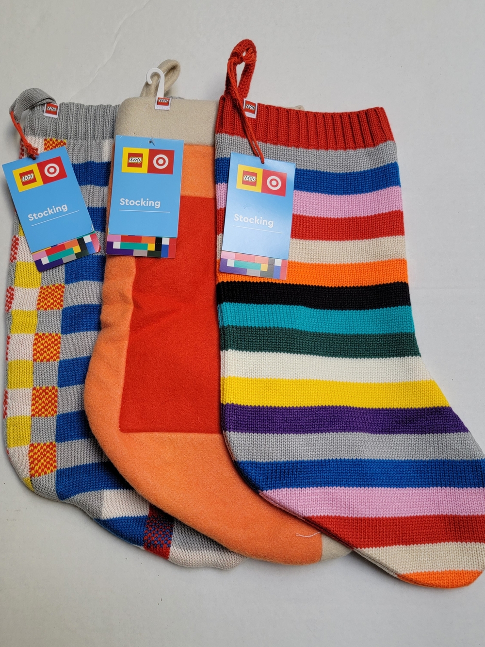 LEGO Colorful Striped Holiday Stocking - Multi-Color Bundle